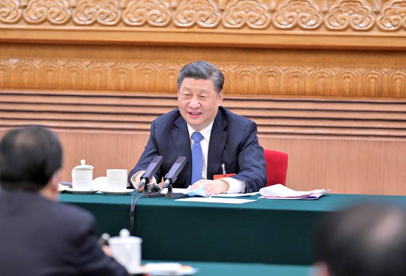 习近平参加十三届全国人大五次会议内蒙古代表团的审议